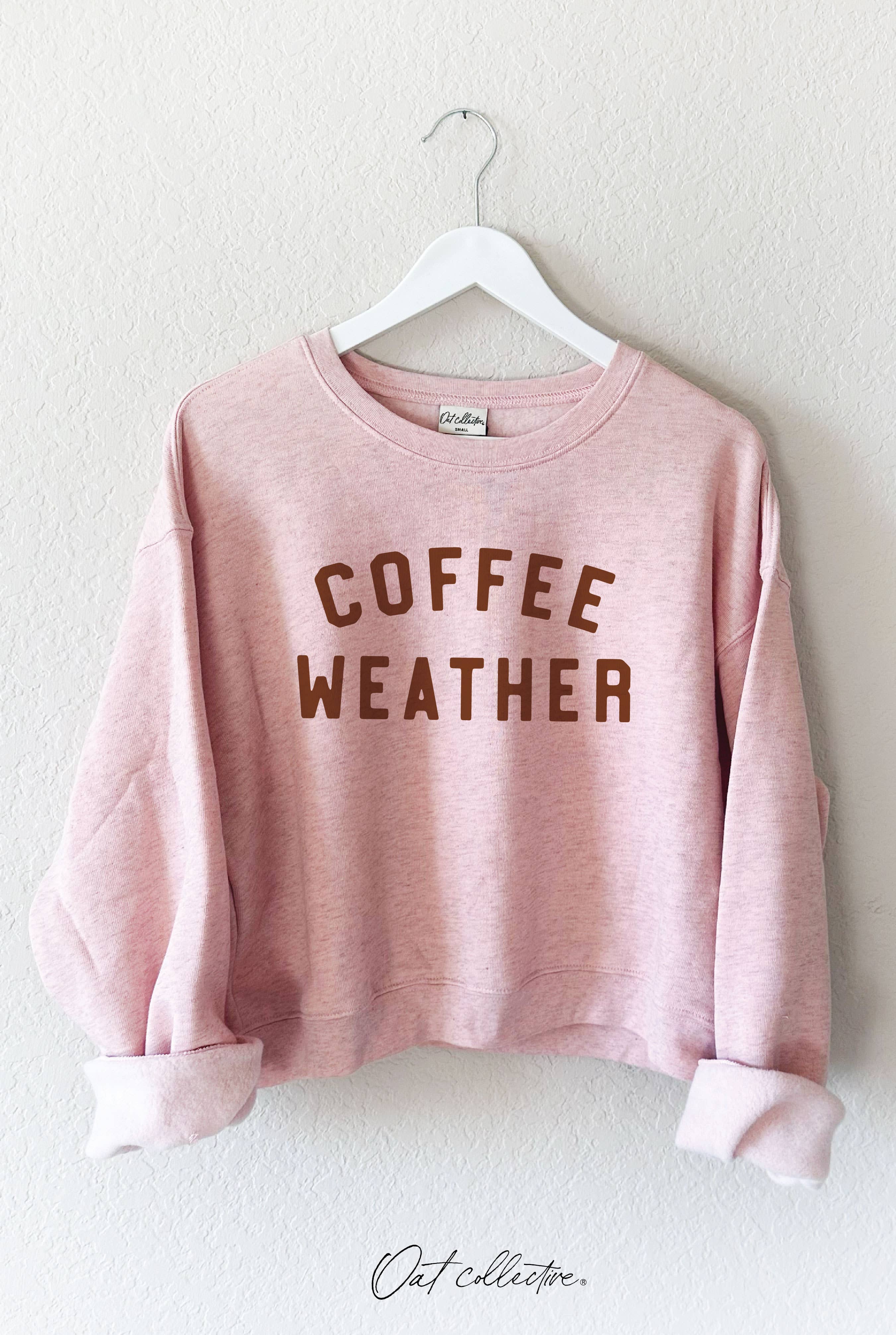 "COFFEE WEATHER" Cropped Sweatshirt