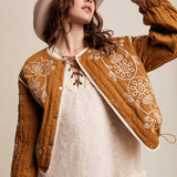 Embroidered Quilted Western Jacket