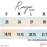 SALTY MOMS BEACH CLUB Ringer Graphic Top