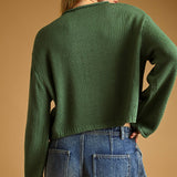 J7541   BUTTON FRONT EASY KNITTED CARDIGAN