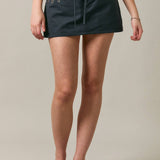 LOW WAIST GROMMET DETAIL MINI SKORT