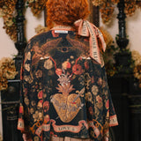 Heart of Gold Pixie Duster Crop Kimono w/ Sacred Heart