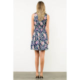 Tassel Tie Sleeveless Floral Dress