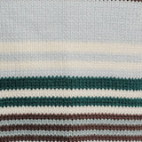 CREW NECK MULTI STRIPE SWEATER WITH WIDE LEG PANTS