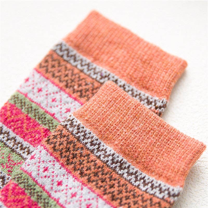5 Pairs Bohemian Style Wool-Blend Socks