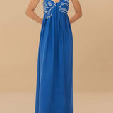 Goldfish Embroidered Strappy Maxi Dress