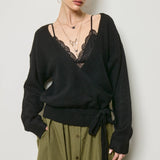 Wrap Knit Cardigan Sweater