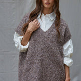 Oversized Knit Sweater Vest