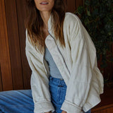 Quilted Knit Mineral Washed Jacket