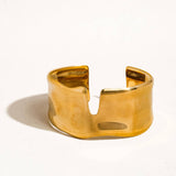 Clyde 18K Gold Non-Tarnish Abstract Bold Bangle