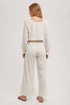 Off-The-Shoulder Knit Jumpsuit