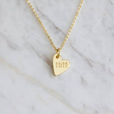 11:11 Stamped Heart Necklace