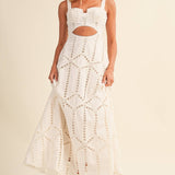 ID10399 EMBROIDERED CUTWORK BUSTIER FLARE LONG DRESS WITH MI