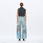High Rise Barrel Denim Jeans