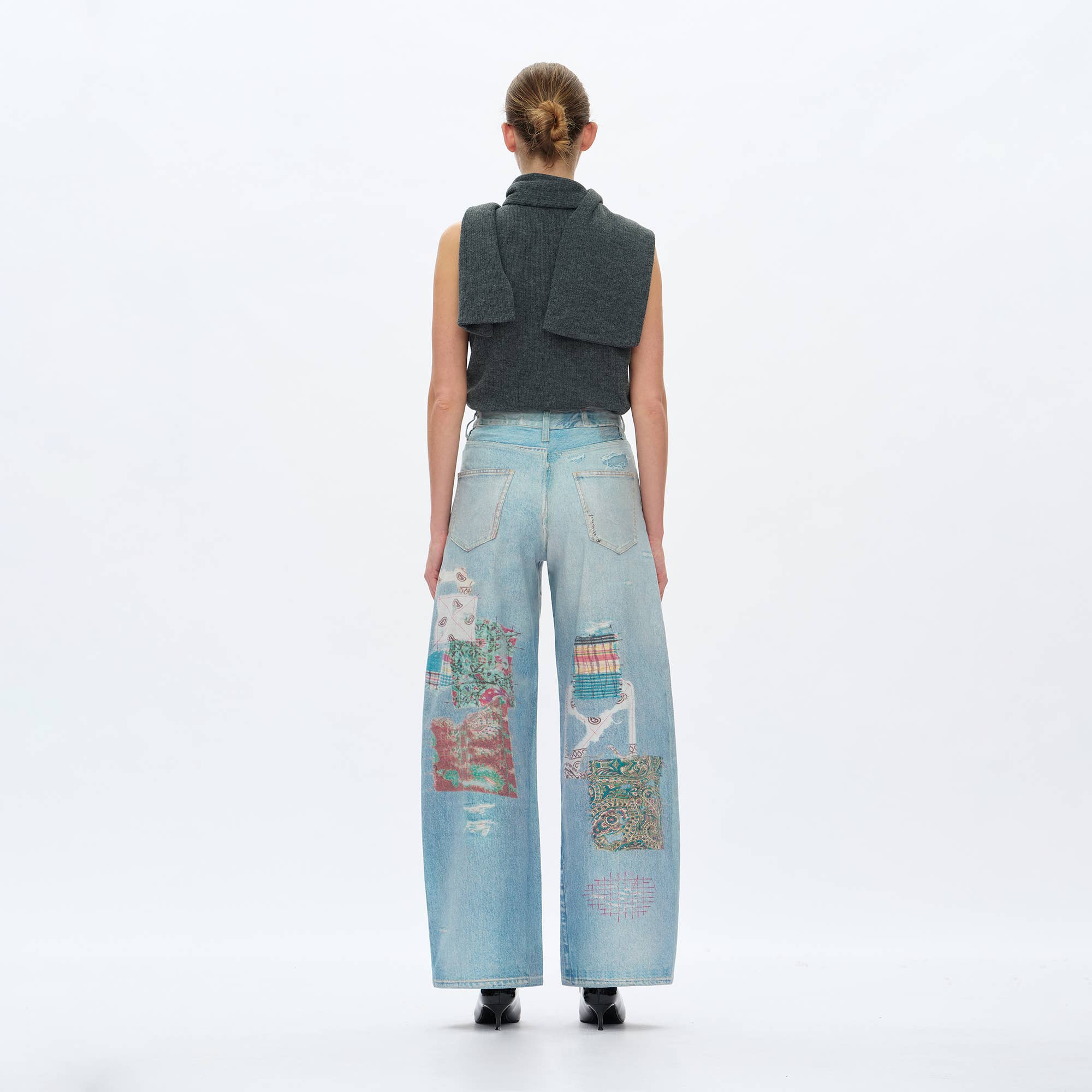 High Rise Barrel Denim Jeans