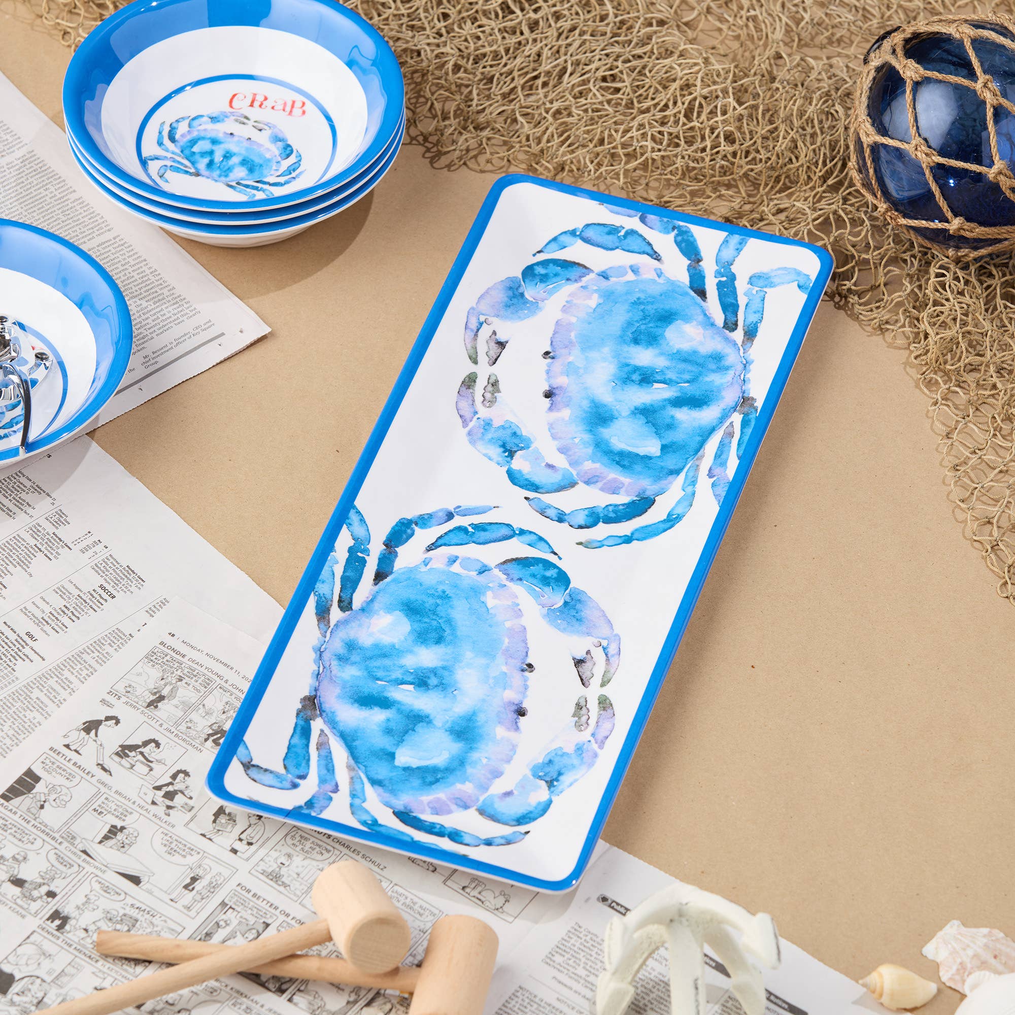 Blue Crab Rectangular Platter