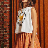 Sunshine Graphic Cropped Tank Top