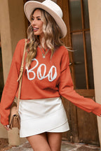 "BOO" Knit Sweater
