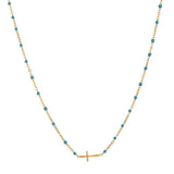 18K STAINLESS STEEL TARNISH FREE CROSS NECKLACE | 40NK9539