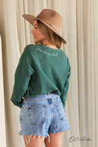 "JESUS HAS MY BACK" Graphic Sweatshirt