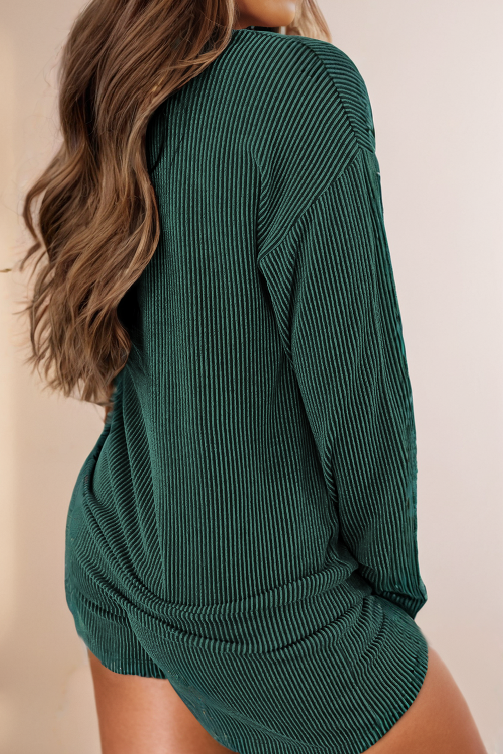 "MERRY" Graphic Long Sleeve Top and Shorts Set