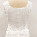 Lace-Trim Button-Front Peplum Top - RT1270