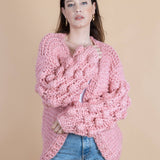 Knit Cardigan with Bauble Sleeves