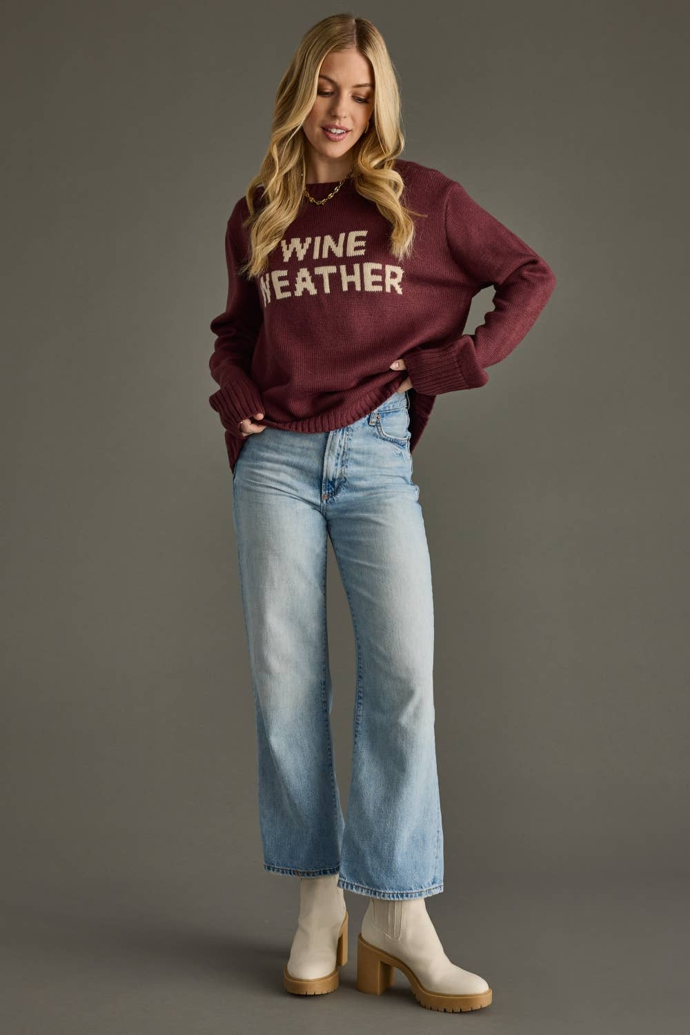 "Wine Weather" Sweater