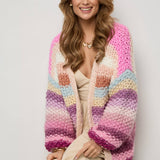 Rainbow Knitted Cardigan