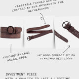 Pip | Vintage Full-Grain Leather Belt for Women