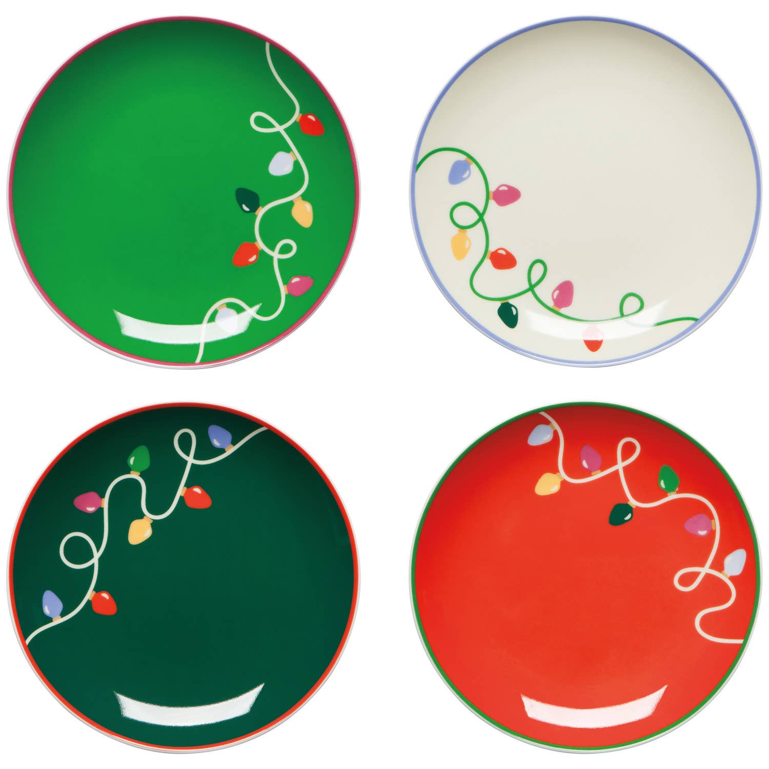 Holiday Glow Christmas Appetizer Plates