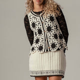 Embroidered Cotton-Linen Mini Skirt
