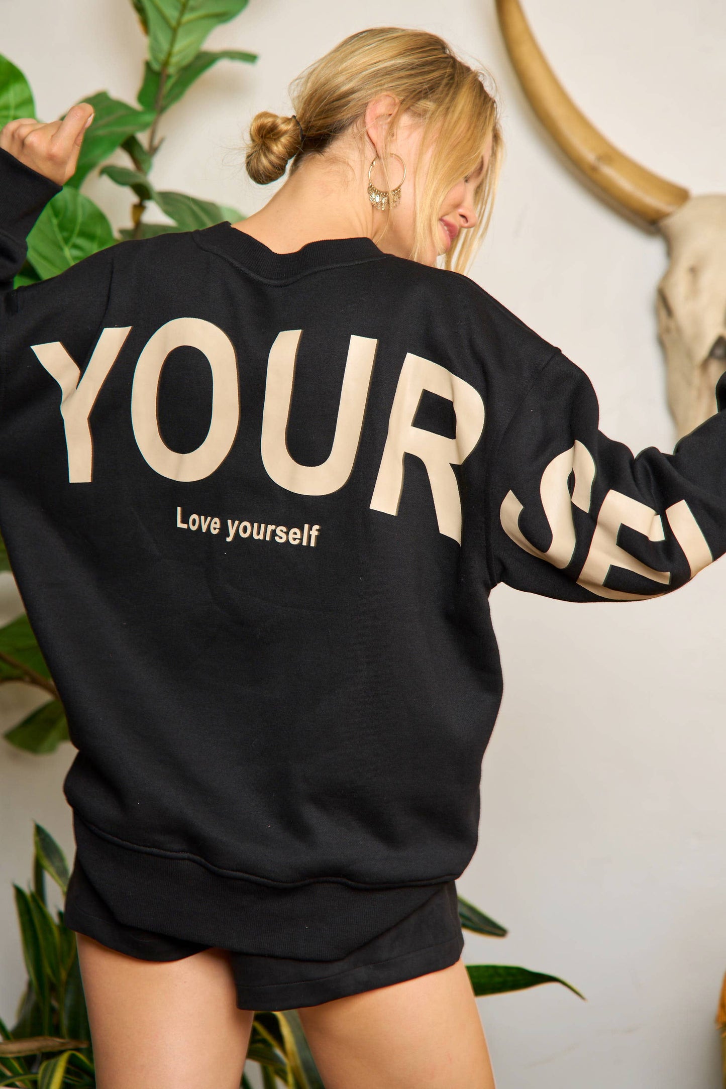 "Be Yourself" Oversized Sweatshirt