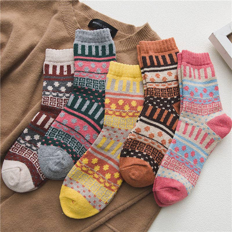 Bohemian Wool-Blend Socks