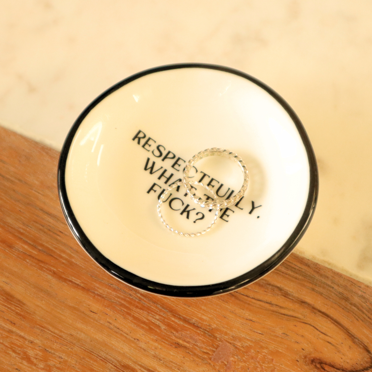 "Respectfully, What The Fuck?" Ring Dish