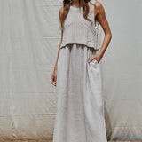 Sleeveless Flared Midi Dress