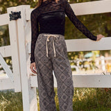 Paisley Printed Corduroy Pants