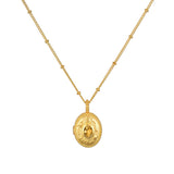 Garnet Locket Necklace