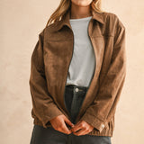 Suede Oversized Jacket