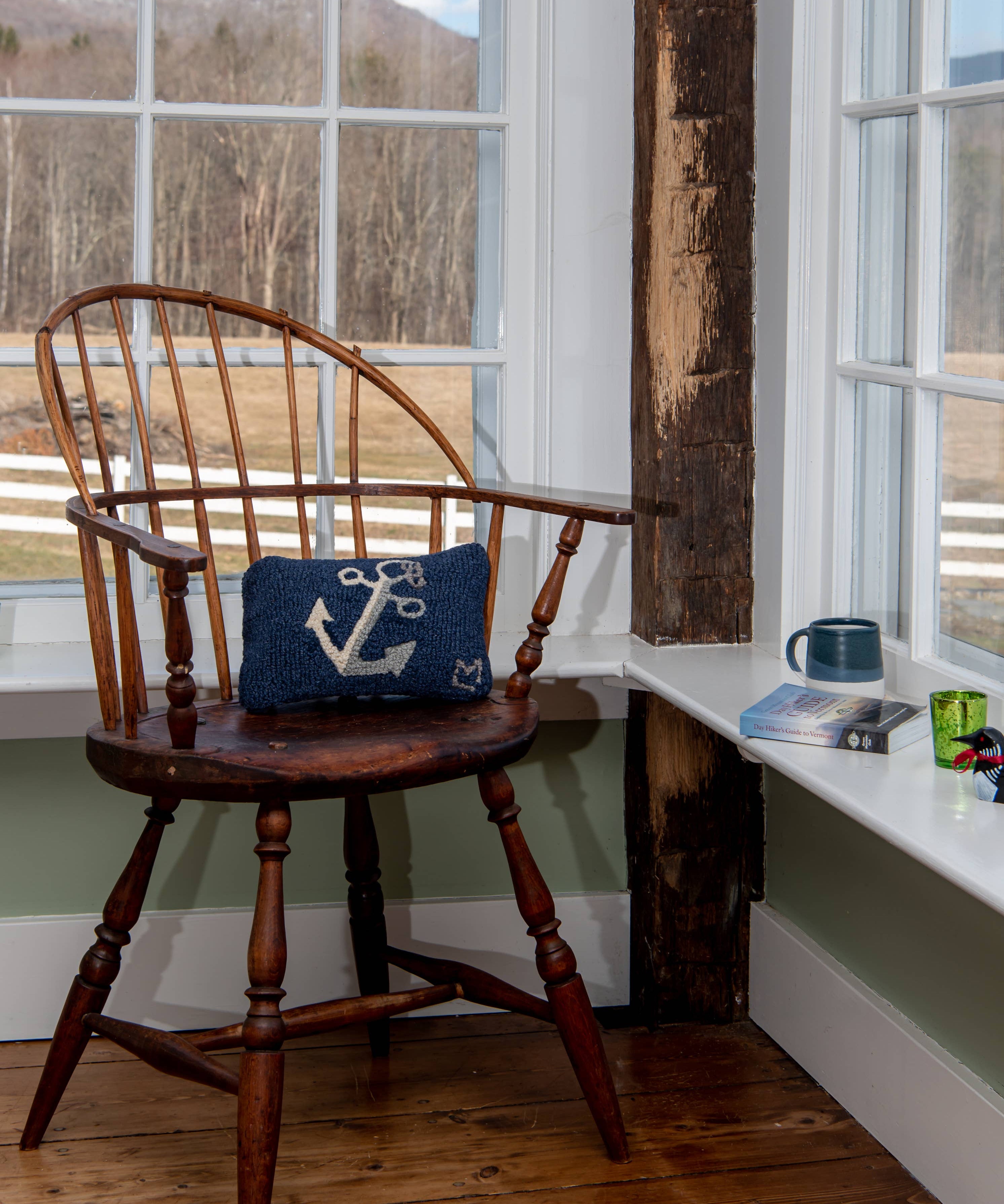 Anchor Classic Hand Hooked Wool Pillow