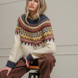 Fair Isle Pattern Knit Sweater - RSW1124
