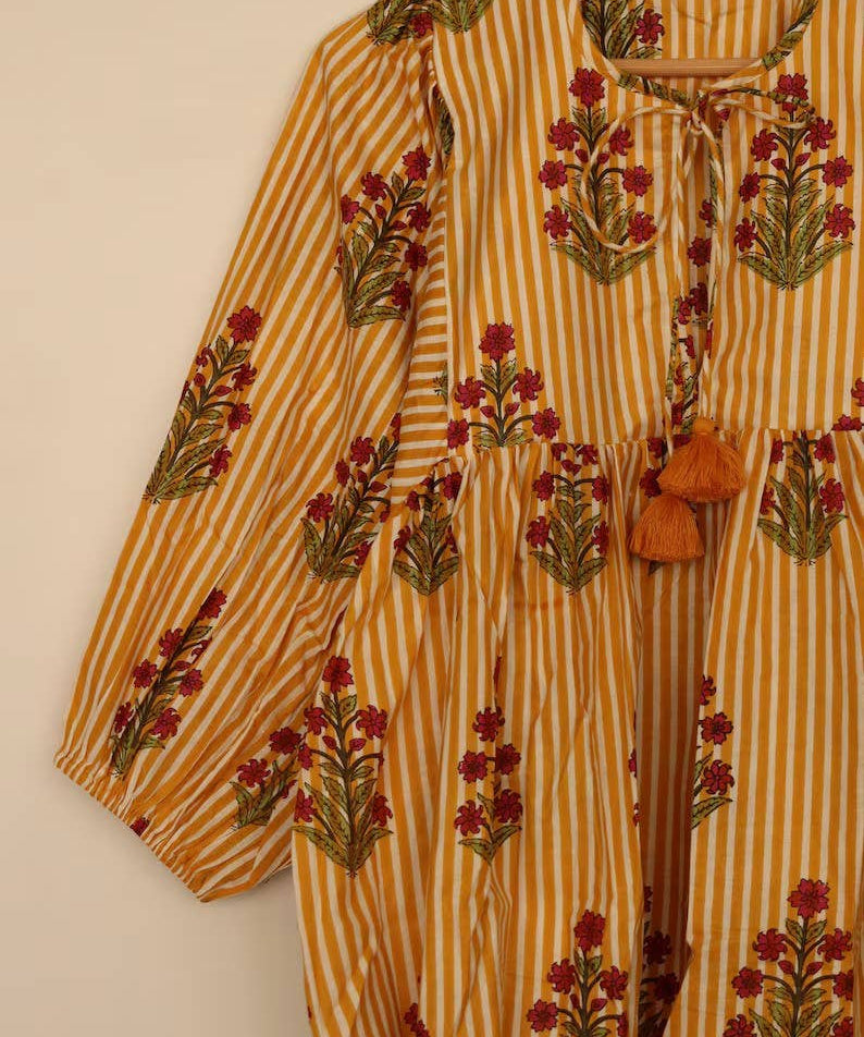 Indian Floral Print Tunic