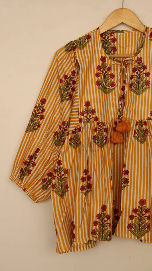 Indian Floral Print Tunic