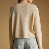 J7541   BUTTON FRONT EASY KNITTED CARDIGAN