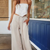 Wide Leg Cotton Gauze Pants