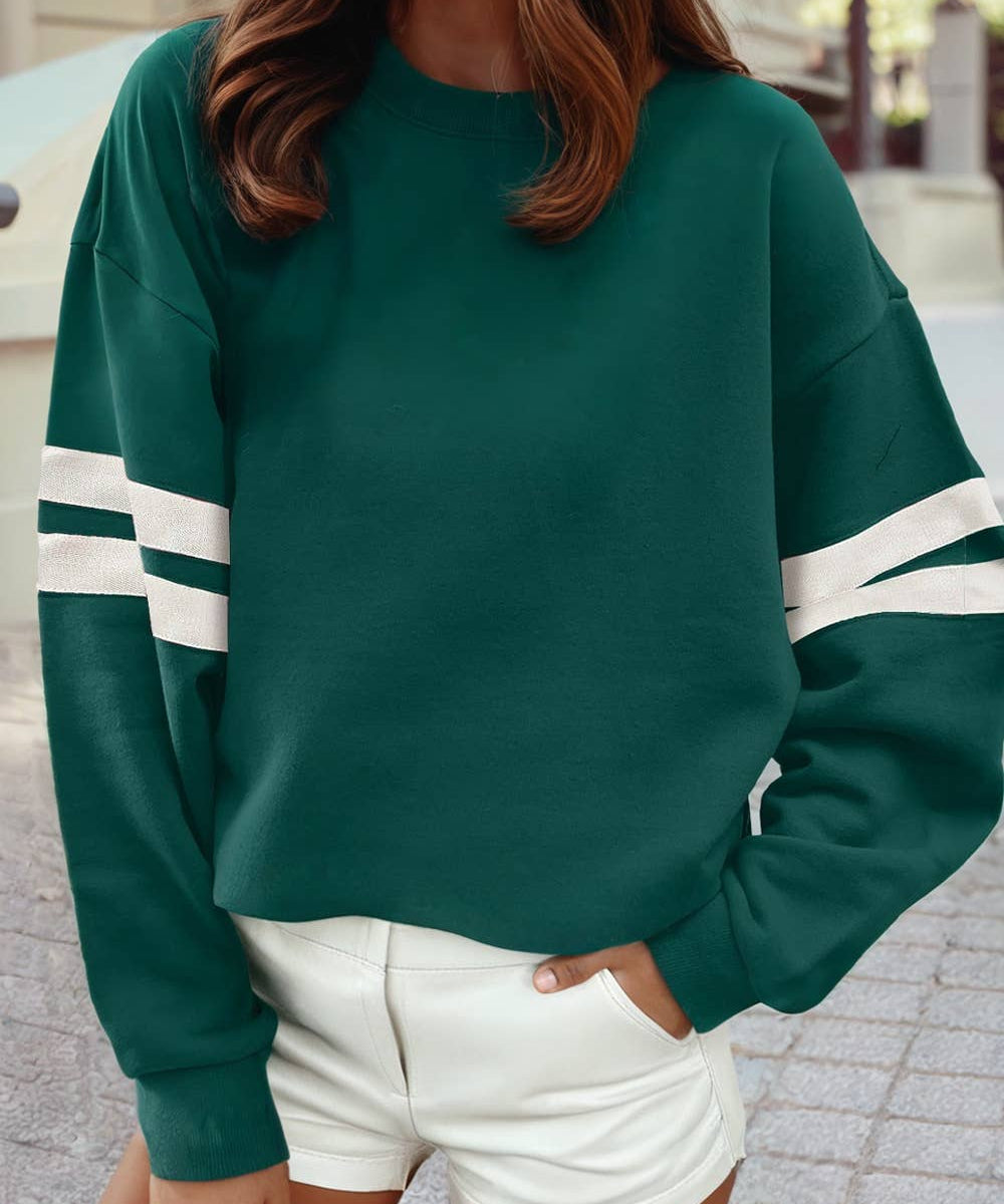 Varsity Striped Sweatshirt