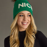 "Nice" Knit Pom Hat