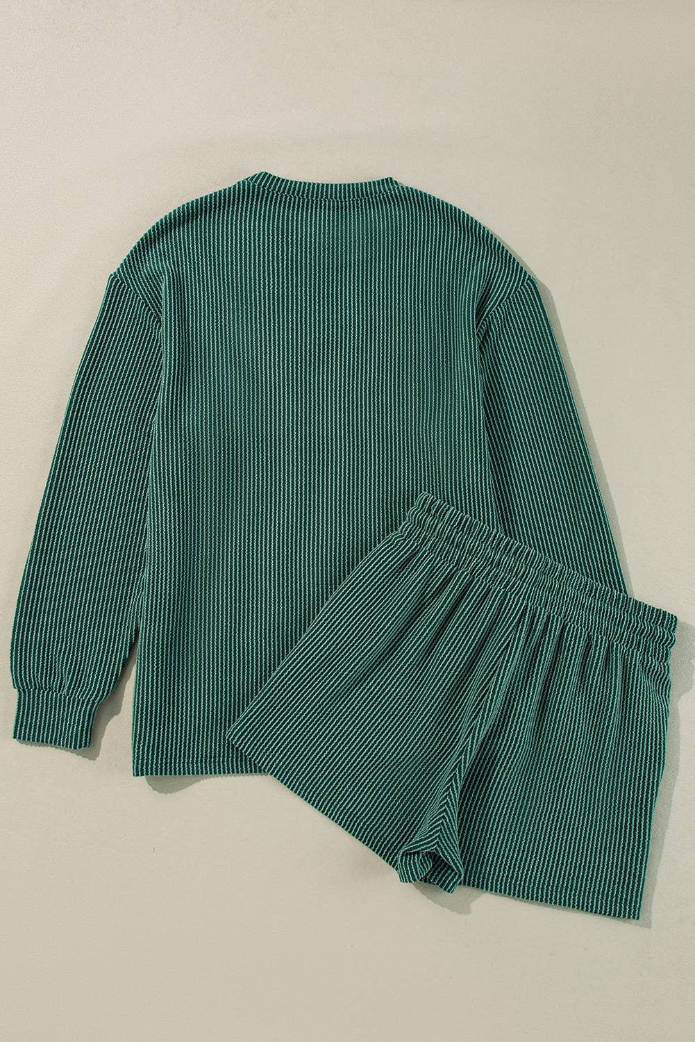 "MERRY" Graphic Long Sleeve Top and Shorts Set