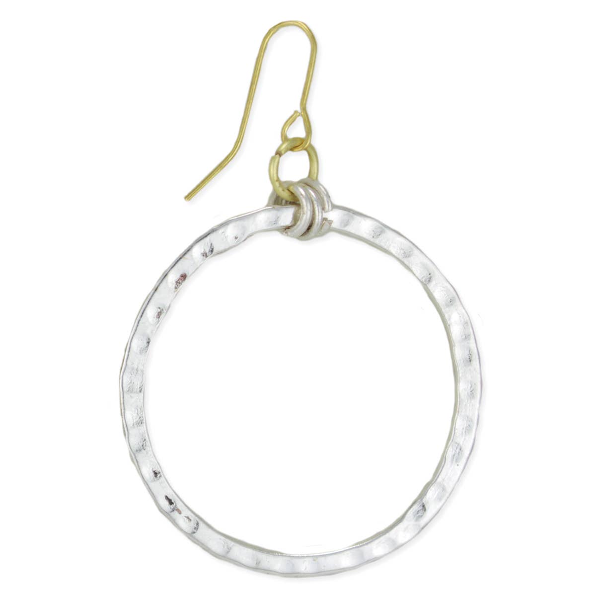 Simple Circle Textured Circle Earrings