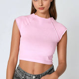 Exposed Seam Crop Top